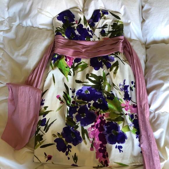 TRIXXI Strapless Floral Dress - Picture 2 of 6
